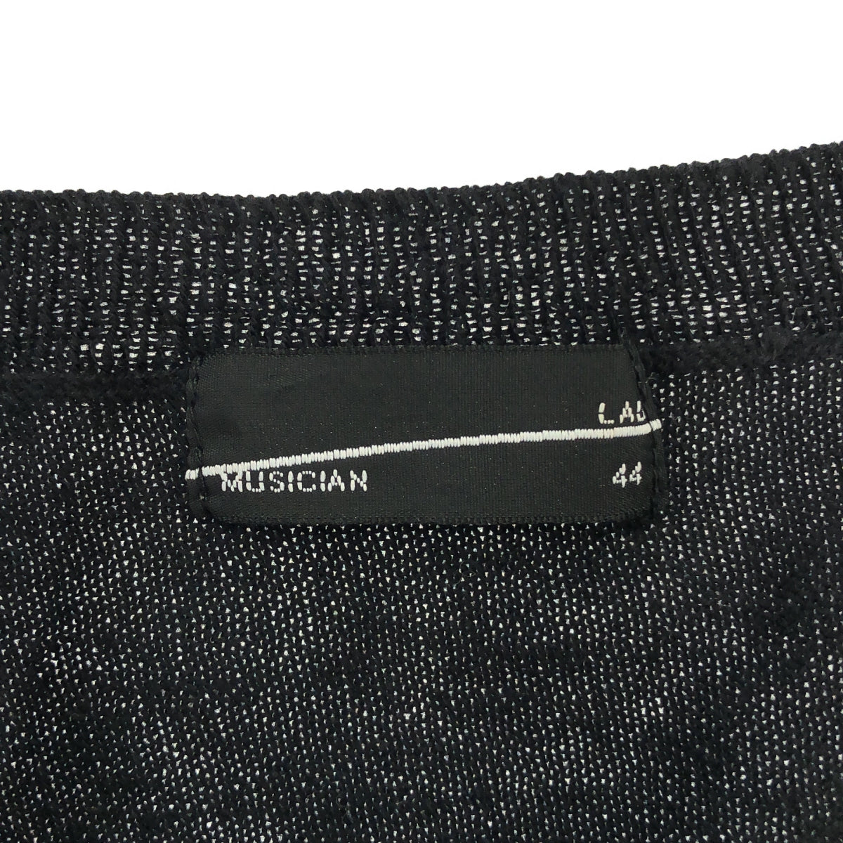 LAD MUSICIAN / 러드 뮤지션 | 코튼 캐시미어 슬릿 니트 스웨터 | 44 | 블랙 | 남성