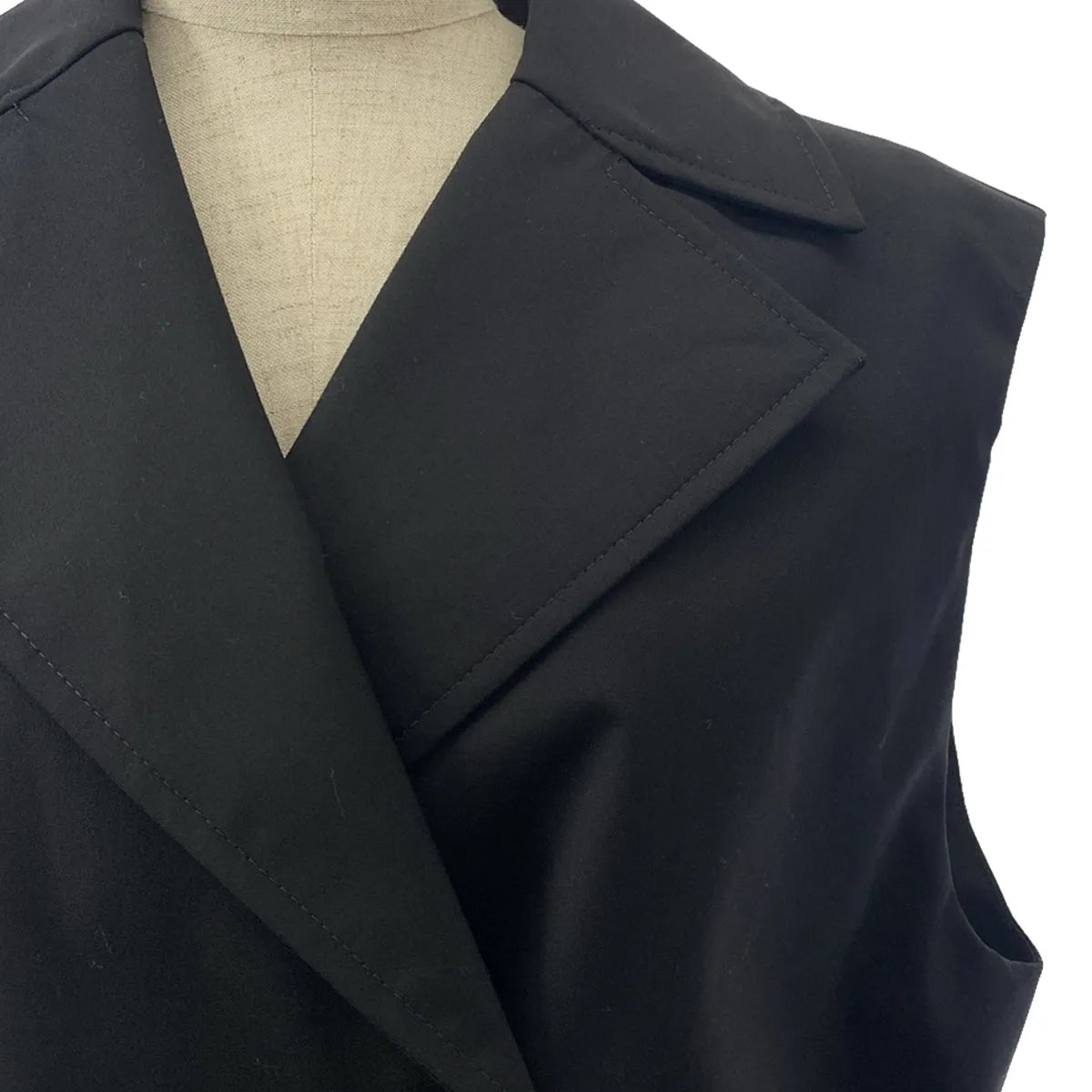 【美品】  MACKINTOSH / マッキントッシュ | ロロピアーナウール ジレコート | 6 | ブラック | レディース