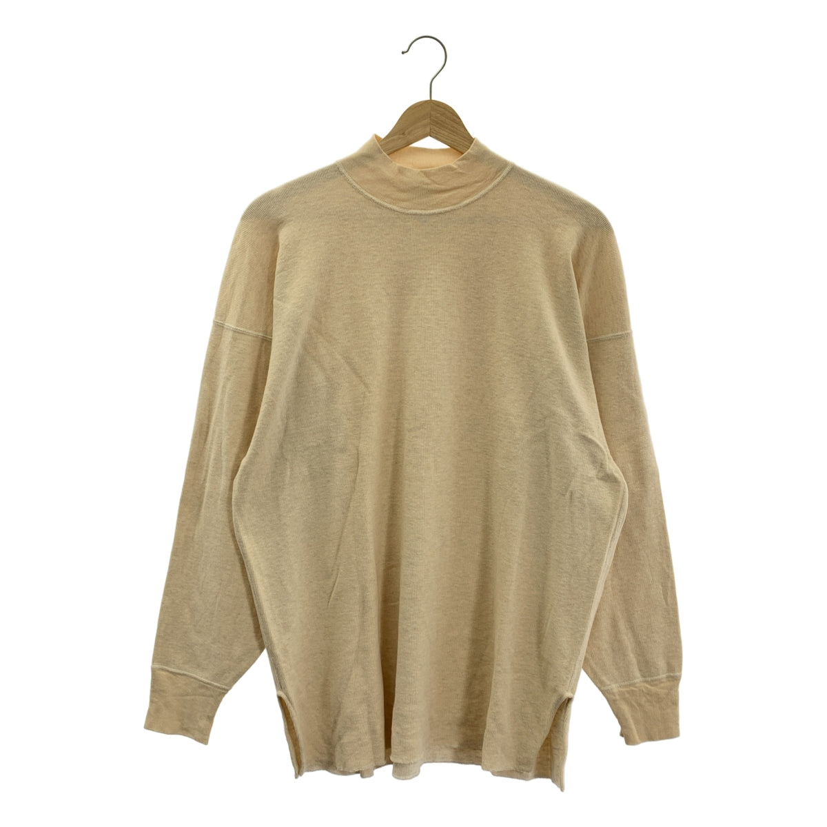 YE OLD AND NEW MAN / E 올드 앤 뉴먼 | UNDER01 코튼 모크 넥 롱 슬리브 컷 톱 |