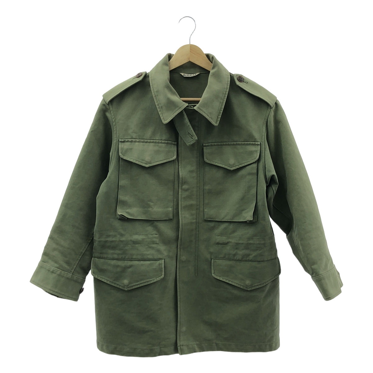 AURALEE / オーラリー | WASHED DOUBLE CLOTH FIELD JACKET M65 フィールド ジャケット | 0 | カーキ | レディース