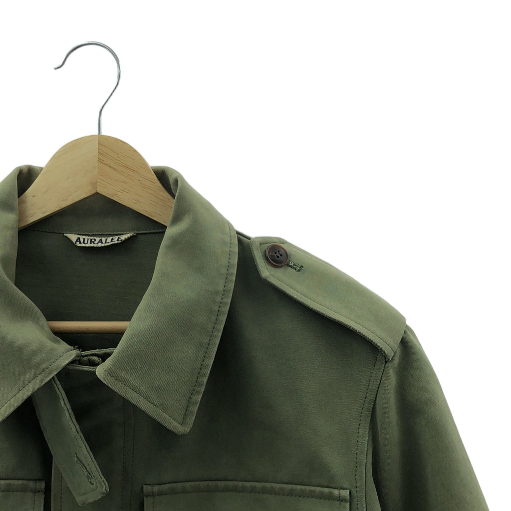 AURALEE / オーラリー | WASHED DOUBLE CLOTH FIELD JACKET M65 フィールド ジャケット | 0 | カーキ | レディース