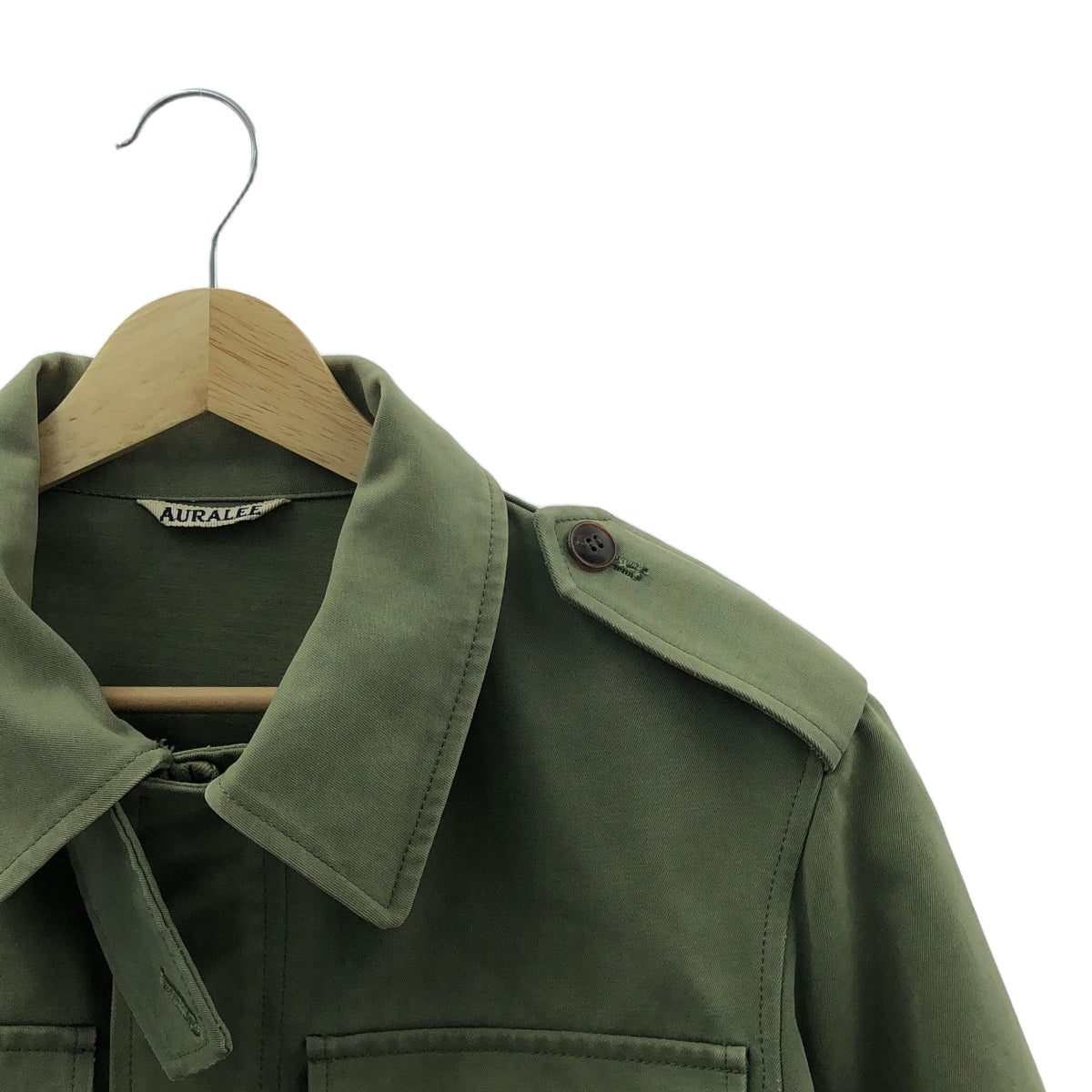 AURALEE / オーラリー | WASHED DOUBLE CLOTH FIELD JACKET M65 フィールド ジャケット | 0 | カーキ | レディース