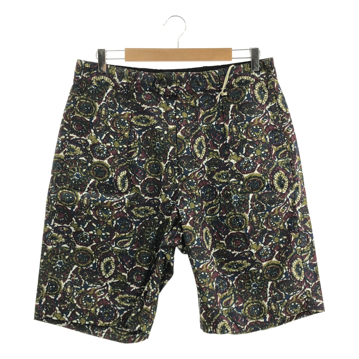 [新品] Engineered Garments | 2023 春夏 | 棉質蠟染印花日落短褲 | S 碼 | 橄欖綠 | 男款