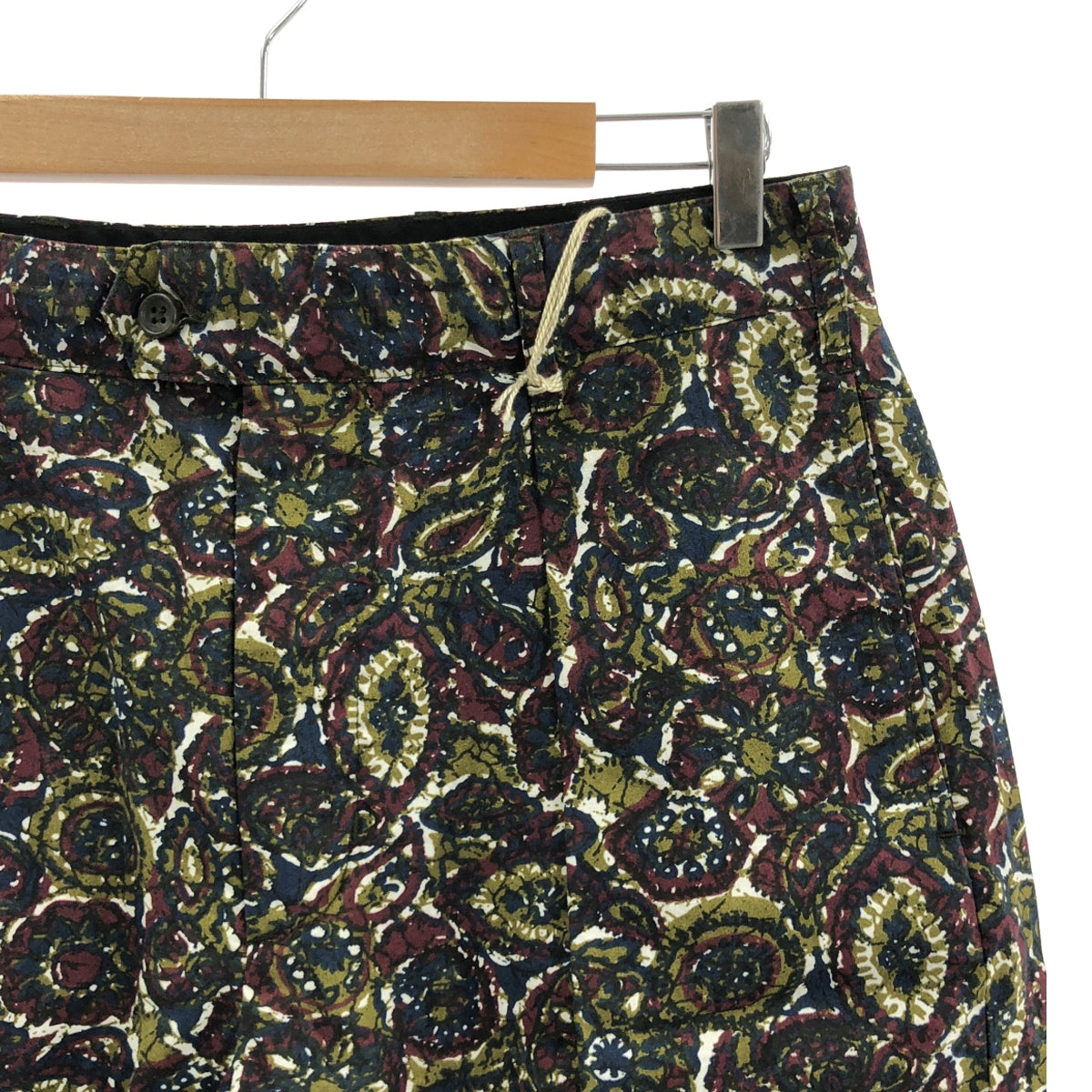 [新品] Engineered Garments | 2023 春夏 | 棉質蠟染印花日落短褲 | S 碼 | 橄欖綠 | 男款