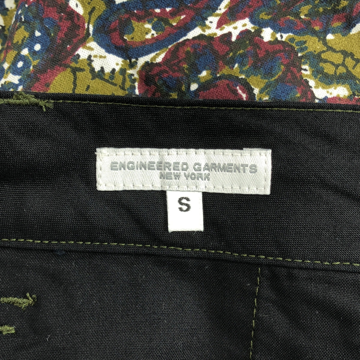 【新品】  Engineered Garments / エンジニアドガーメンツ | 2023SS | SUNSET SHORT COTTON BATIK バティック柄 サンセットショーツ | S | オリーブ | メンズ