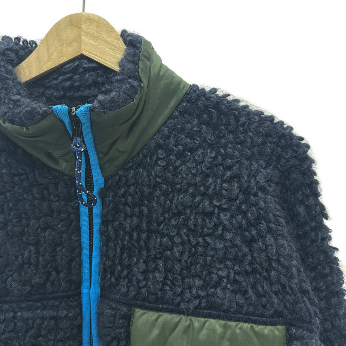MARNI / マルニ | 2022AW | カーリー モヘア ジップ カーディガン | 40 | ネイビー | メンズ