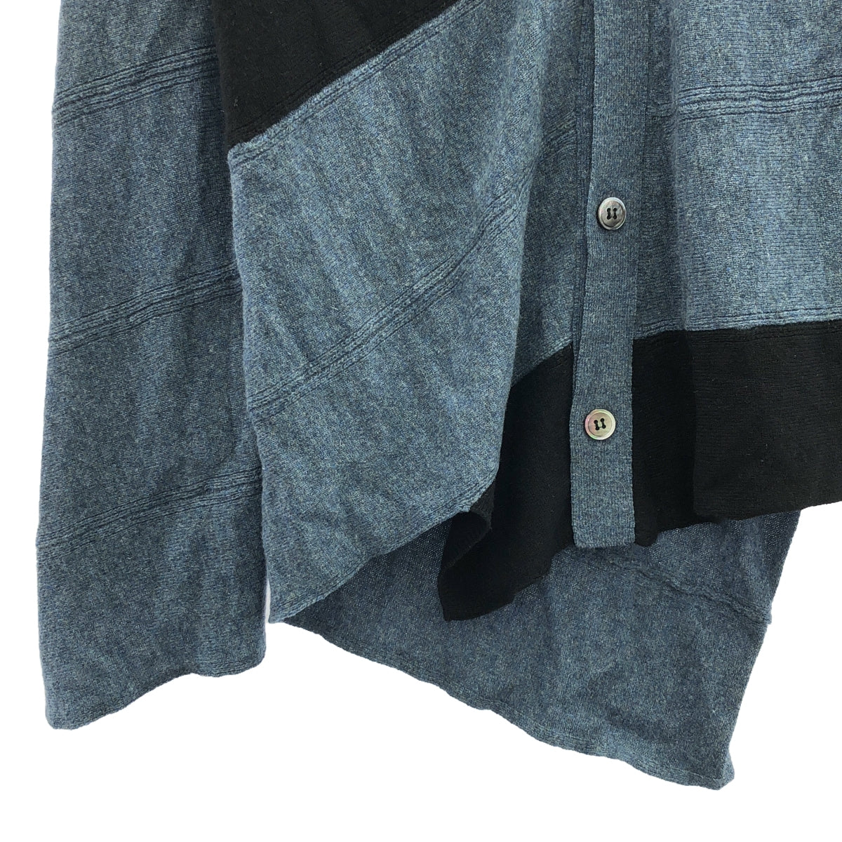 COMME des GARCONS HOMME PLUS | 2015AW | Wool Asymmetrical Cardigan | L | Men's