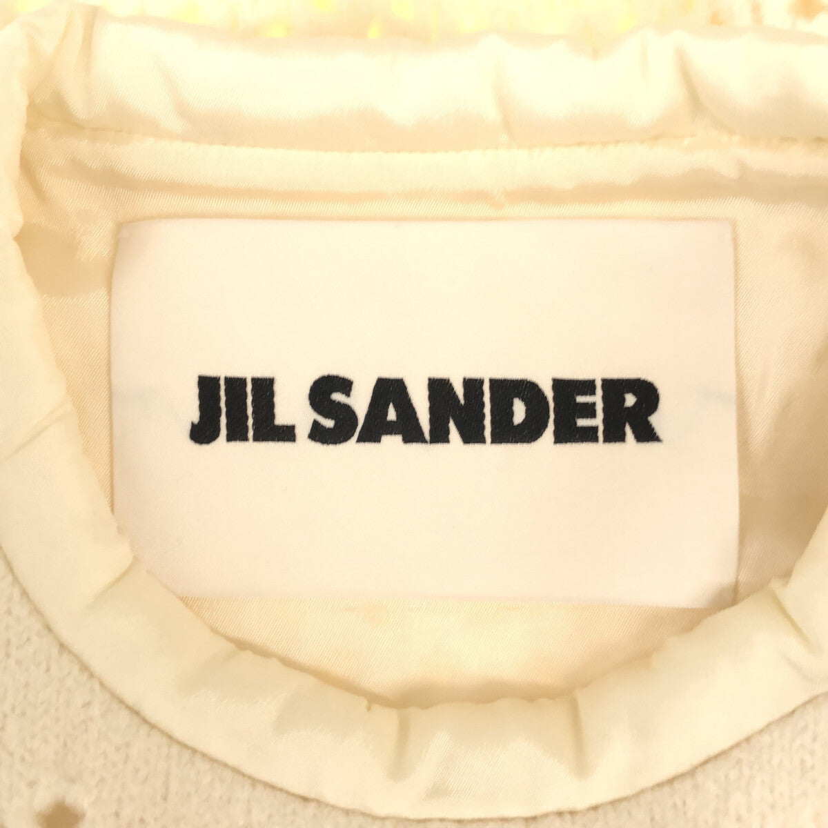 JIL SANDER / ジルサンダー | ウール 中綿パイプング チャンキーニットセーター | 36 | ホワイト | レディース