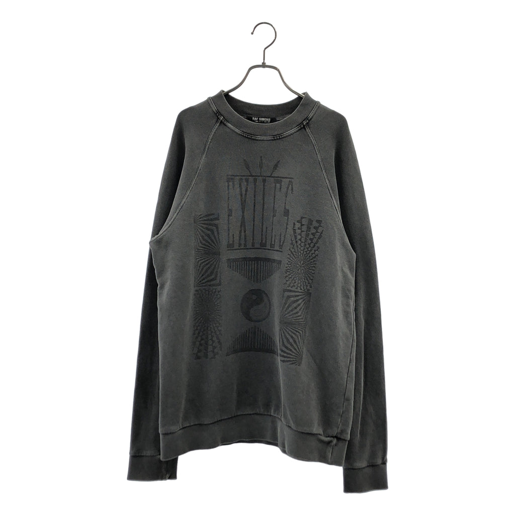 RAF SIMONS | 2004 秋冬系列 | WAVES 時期 EXILES 印花圓領衛衣 | 尺寸 46 | 男款