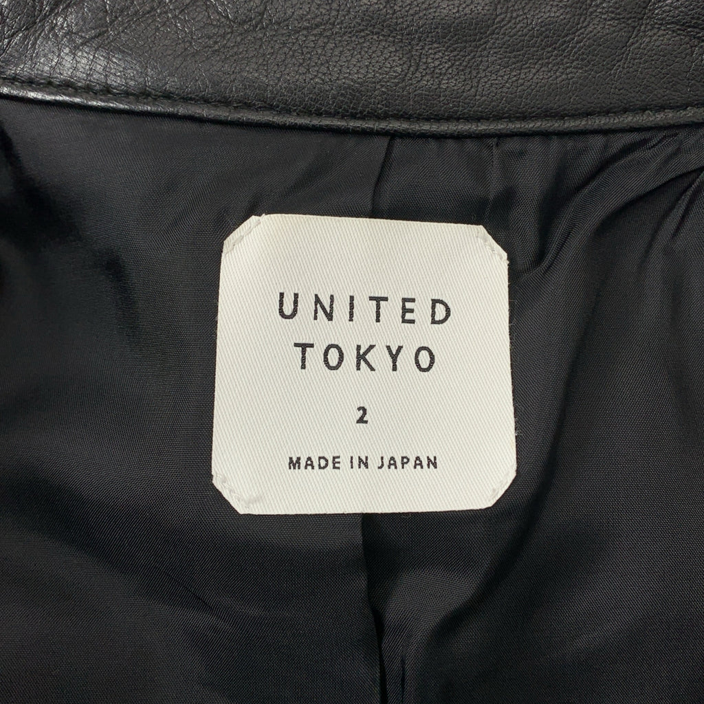 UNITED TOKYO / ユナイテッドトウキョウ | レザー シングルライダースジャケット | 2 | メンズ