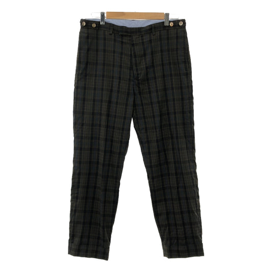 BEAMS PLUS | Dark Madras Trousers Check Pants | L | Men's