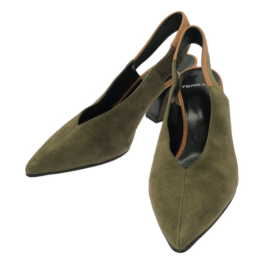 PIERRE HARDY | Suede chunky heel pointed toe pumps | 36 | Women's