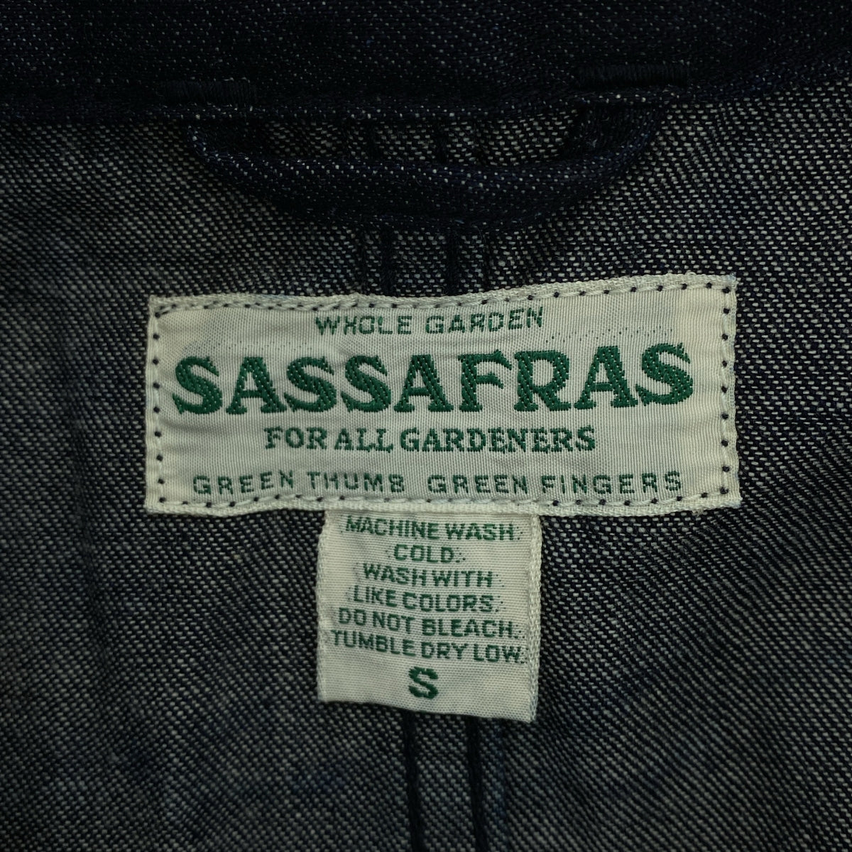 SASSAFRAS | Sprayer Jacket 12oz 牛仔布 | 男款 | S碼