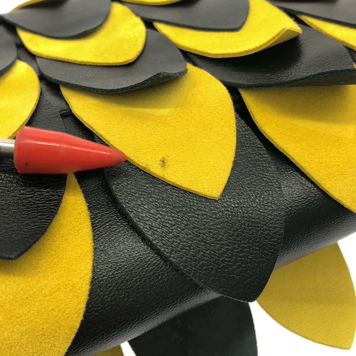 TOMASINI / トマジーニ | チェーン レザー デザイン バッグ | ブラック/イエロー | レディース