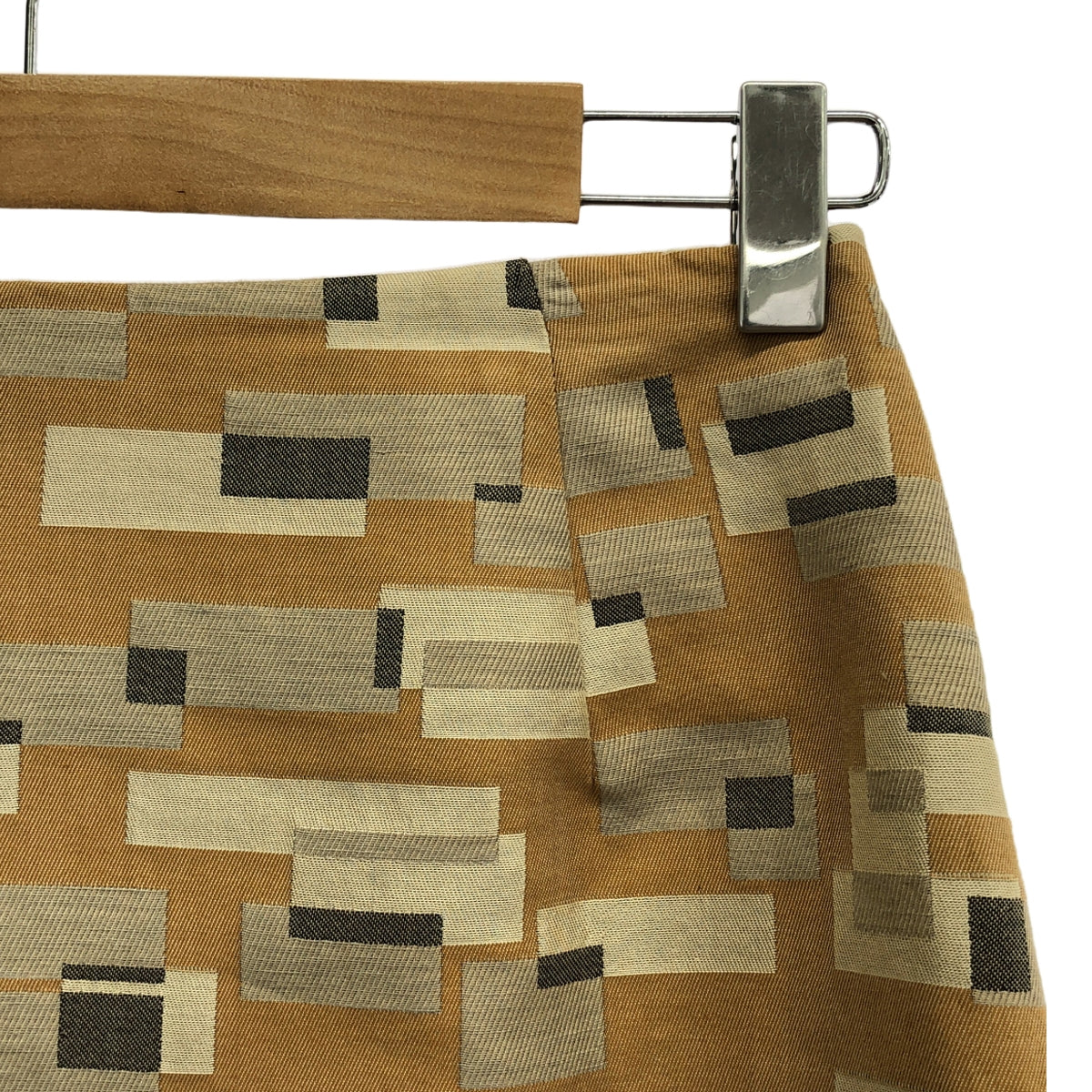 nooy / 누이 | 자카드 사이드 지퍼 스커트 | 브라운 계열 | 여성