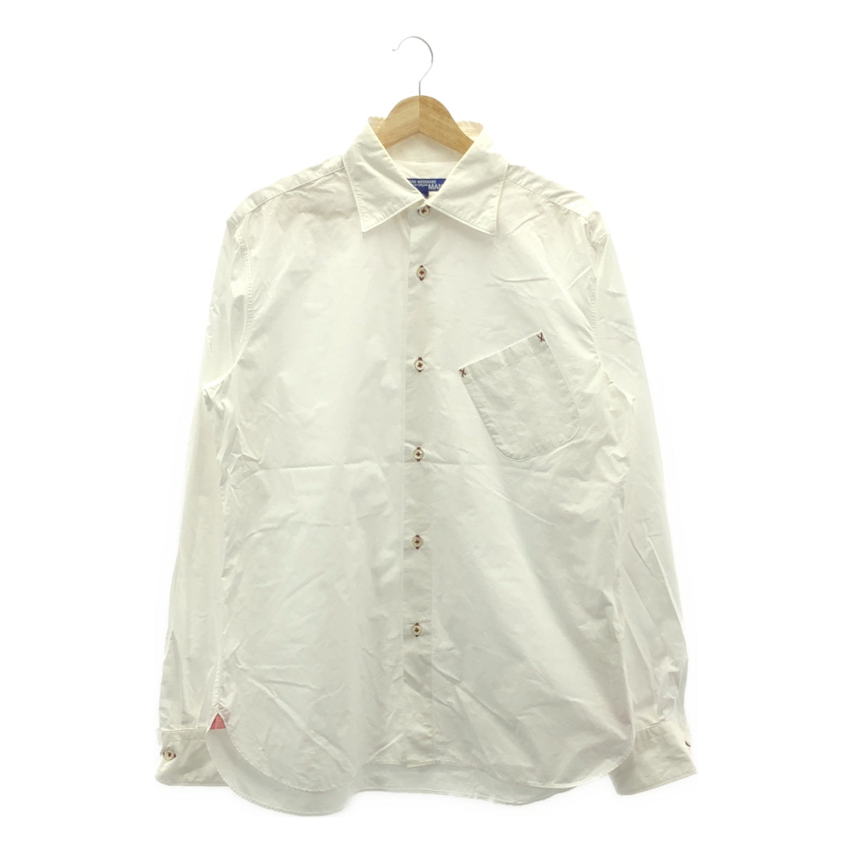 JUNYAWATANABE COMMEdesGARCONS MAN / 준야와타나베만 | 2009SS | 대각선 포켓 긴 소매 코튼 셔츠 | L | 화이트 / 레드 | 남성