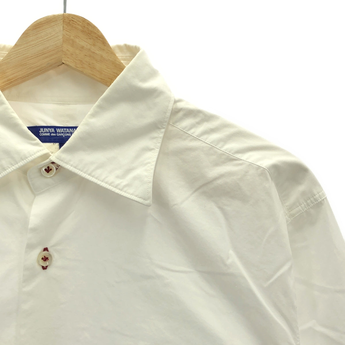 JUNYAWATANABE COMMEdesGARCONS MAN / 준야와타나베만 | 2009SS | 대각선 포켓 긴 소매 코튼 셔츠 | L | 화이트 / 레드 | 남성