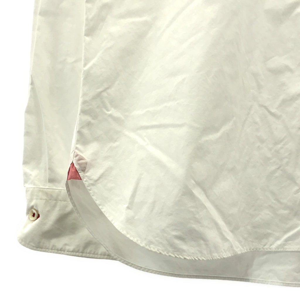 JUNYAWATANABE COMMEdesGARCONS MAN | 2009春夏 |斜口袋長袖棉質襯衫 | L |白色/紅色 |男士