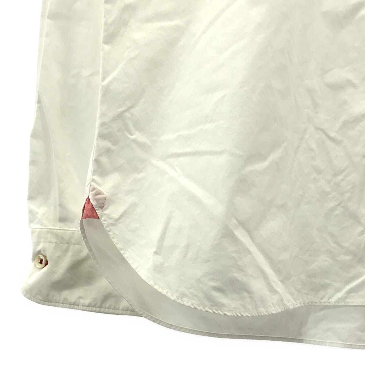 JUNYAWATANABE COMMEdesGARCONS MAN / 준야와타나베만 | 2009SS | 대각선 포켓 긴 소매 코튼 셔츠 | L | 화이트 / 레드 | 남성