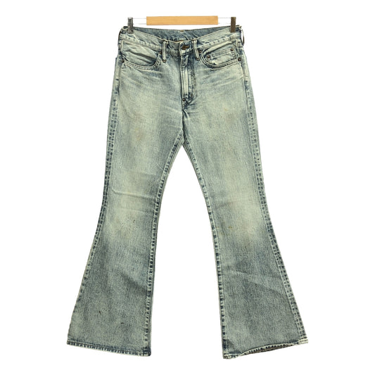 [New] SUGARHILL / Sugar Hill | FADED MODERN DENIM FLARED TROUSERS | 32 | Faded Indigo | Men's