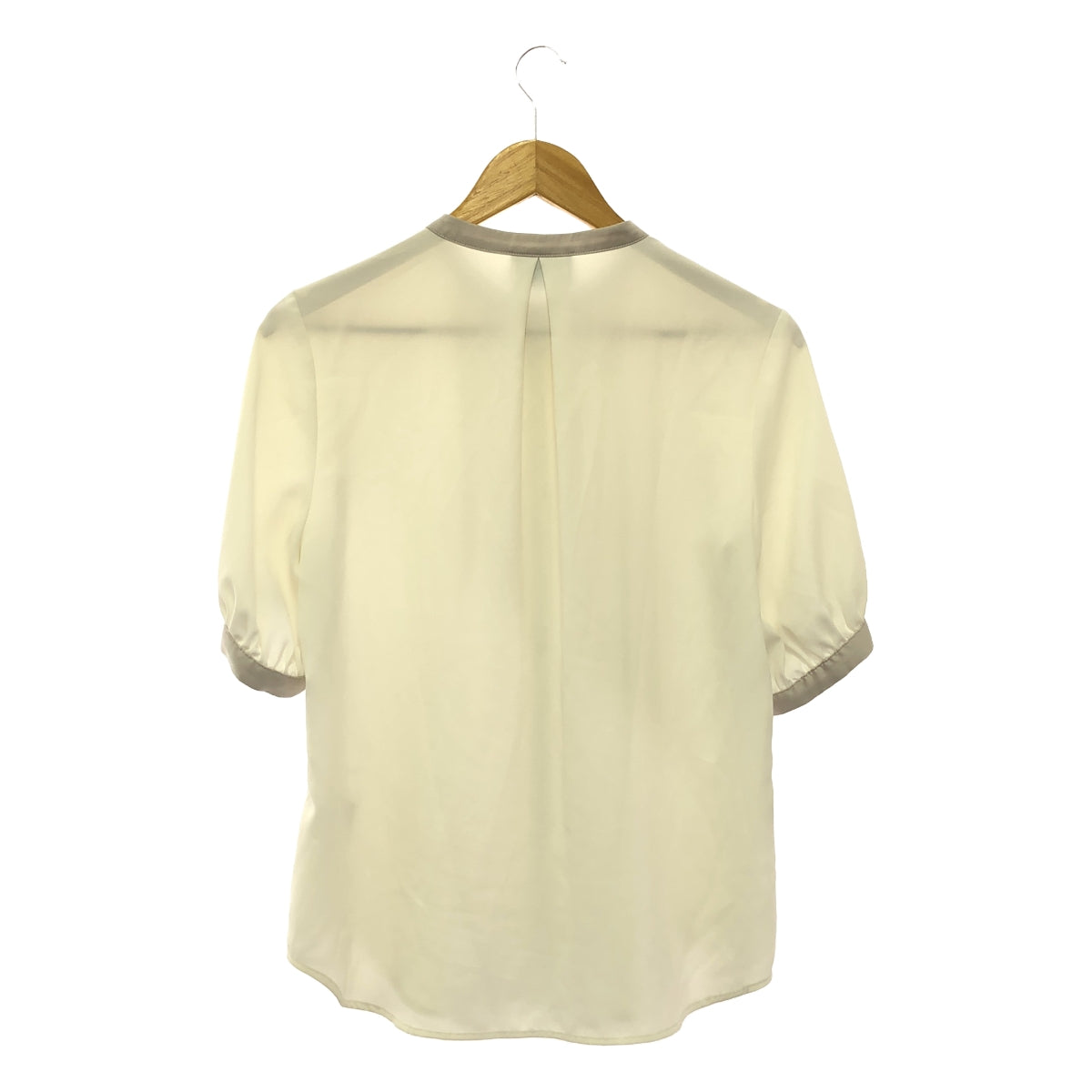 UNITED ARROWS | Bicolor Piping Short Sleeve Blouse | Off-White | Women's