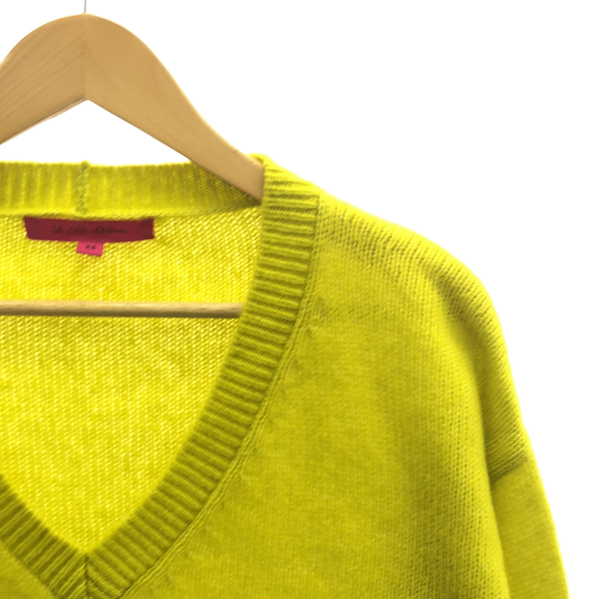 The Elder Statesman / 지엘더스테이츠맨 | Ron Herman 취급 울 V 넥 자르기 니트 | XS | 옐로우 | 여성