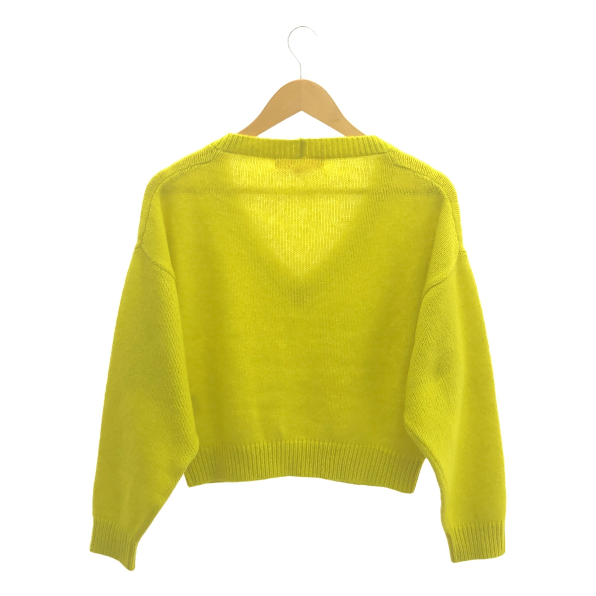 The Elder Statesman / 지엘더스테이츠맨 | Ron Herman 취급 울 V 넥 자르기 니트 | XS | 옐로우 | 여성