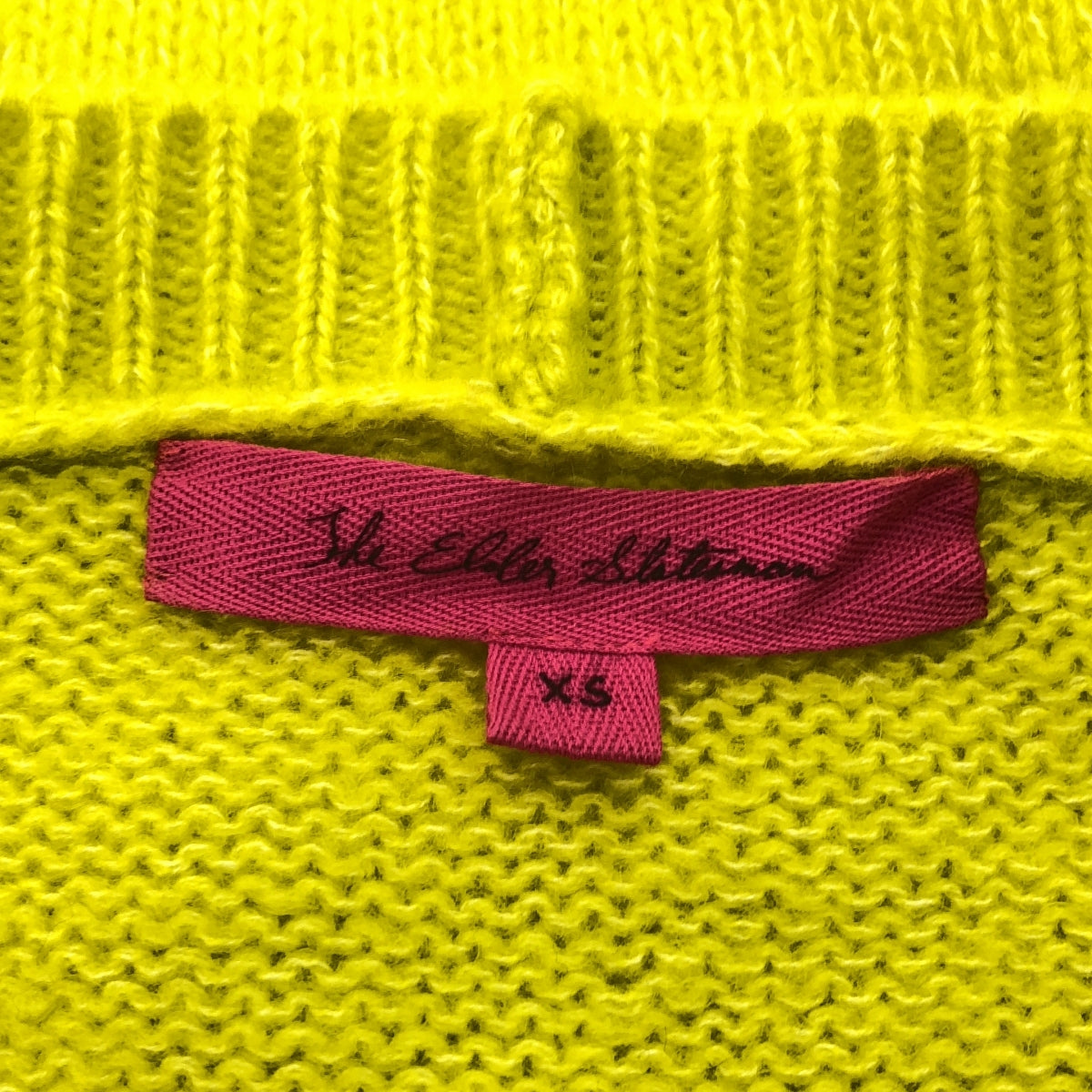 The Elder Statesman / ジエルダーステイツマン | Ron Herman取扱い ウール Vネック クロップドニット | XS | イエロー | レディース