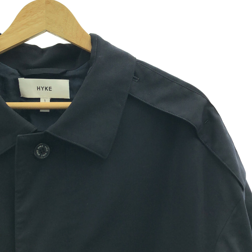 【美品】  HYKE / ハイク | ウール ロング トレンチ コート | 1 | ネイビー | レディース