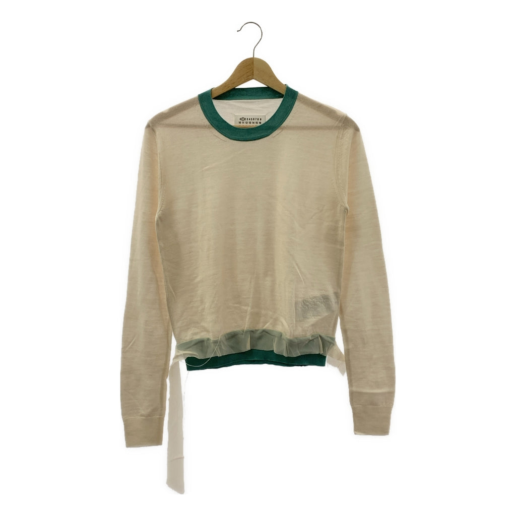 Maison Margiela | 彩色滾邊高針羊毛圓領針織衫 | S 碼 | 女款