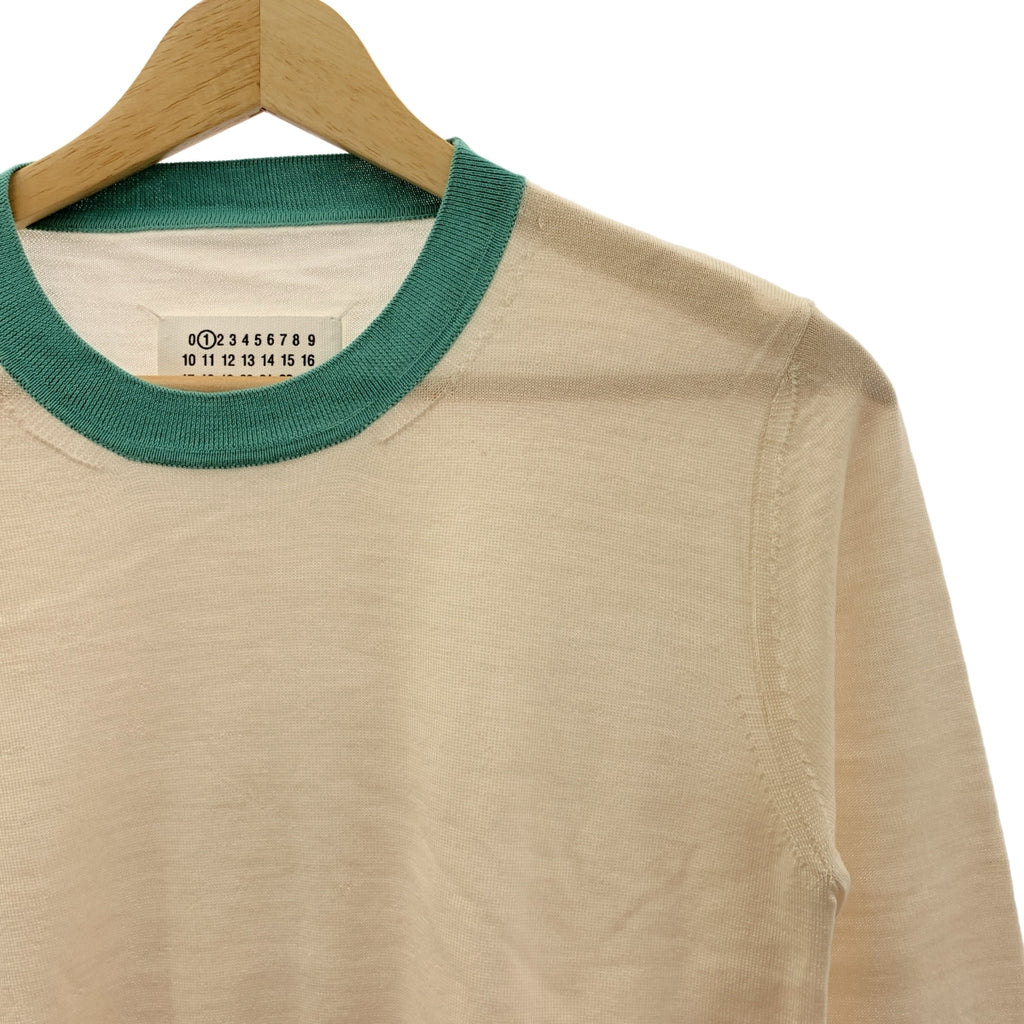 Maison Margiela | 彩色滾邊高針羊毛圓領針織衫 | S 碼 | 女款