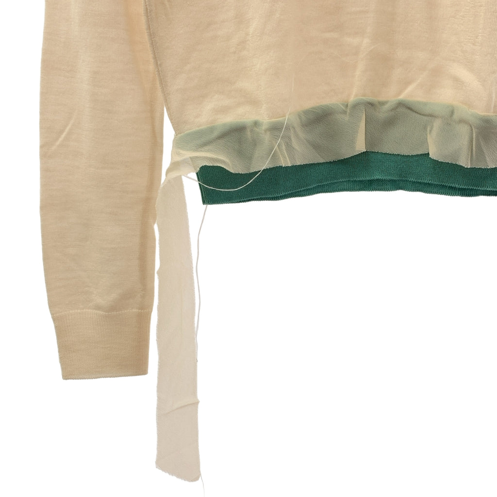 Maison Margiela | 彩色滾邊高針羊毛圓領針織衫 | S 碼 | 女款