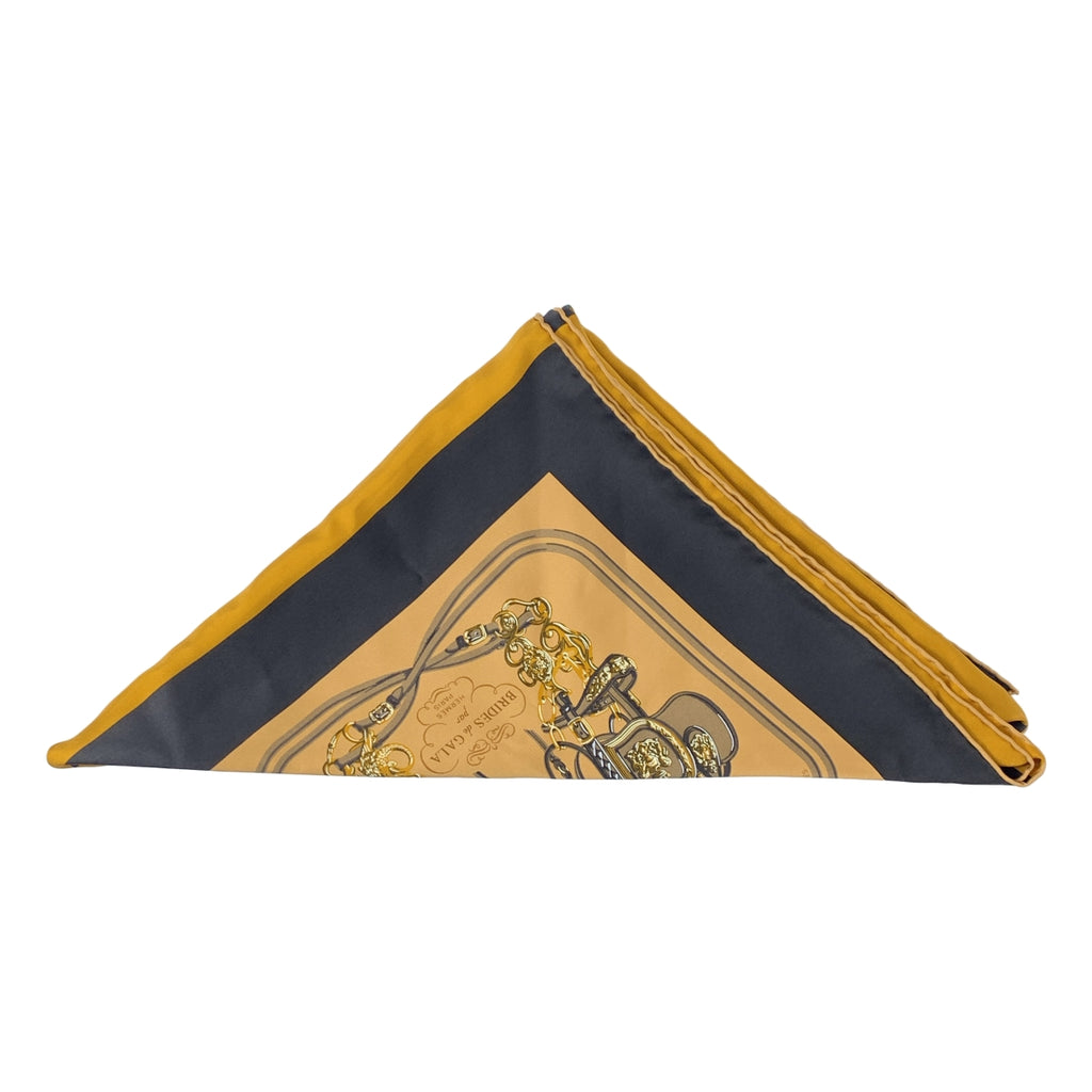 HERMES / エルメス | BRIDES de GALA トライアングルジェアン シルク スカーフ ストール / H572037S |