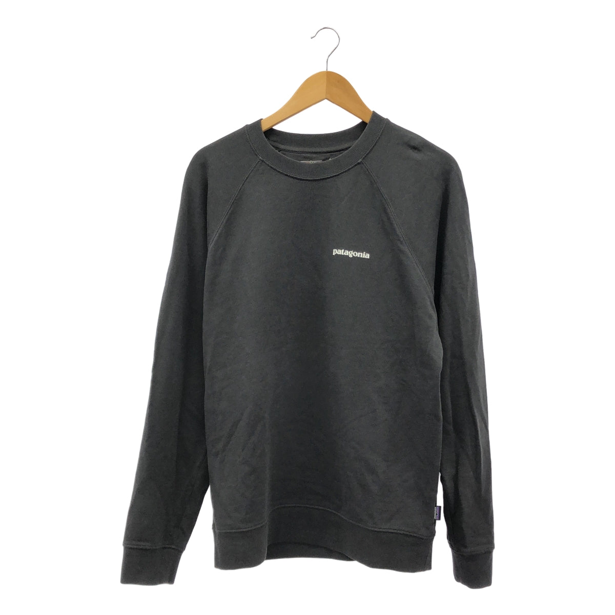 Patagonia / 파타고니아 | 코튼 로고 프린트 스웨트 | M | 차콜 | 남성