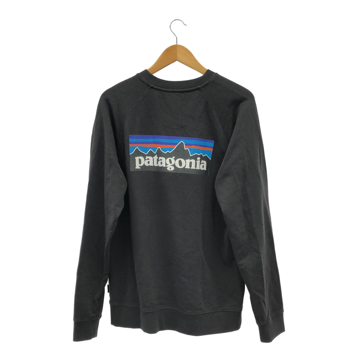Patagonia / 파타고니아 | 코튼 로고 프린트 스웨트 | M | 차콜 | 남성