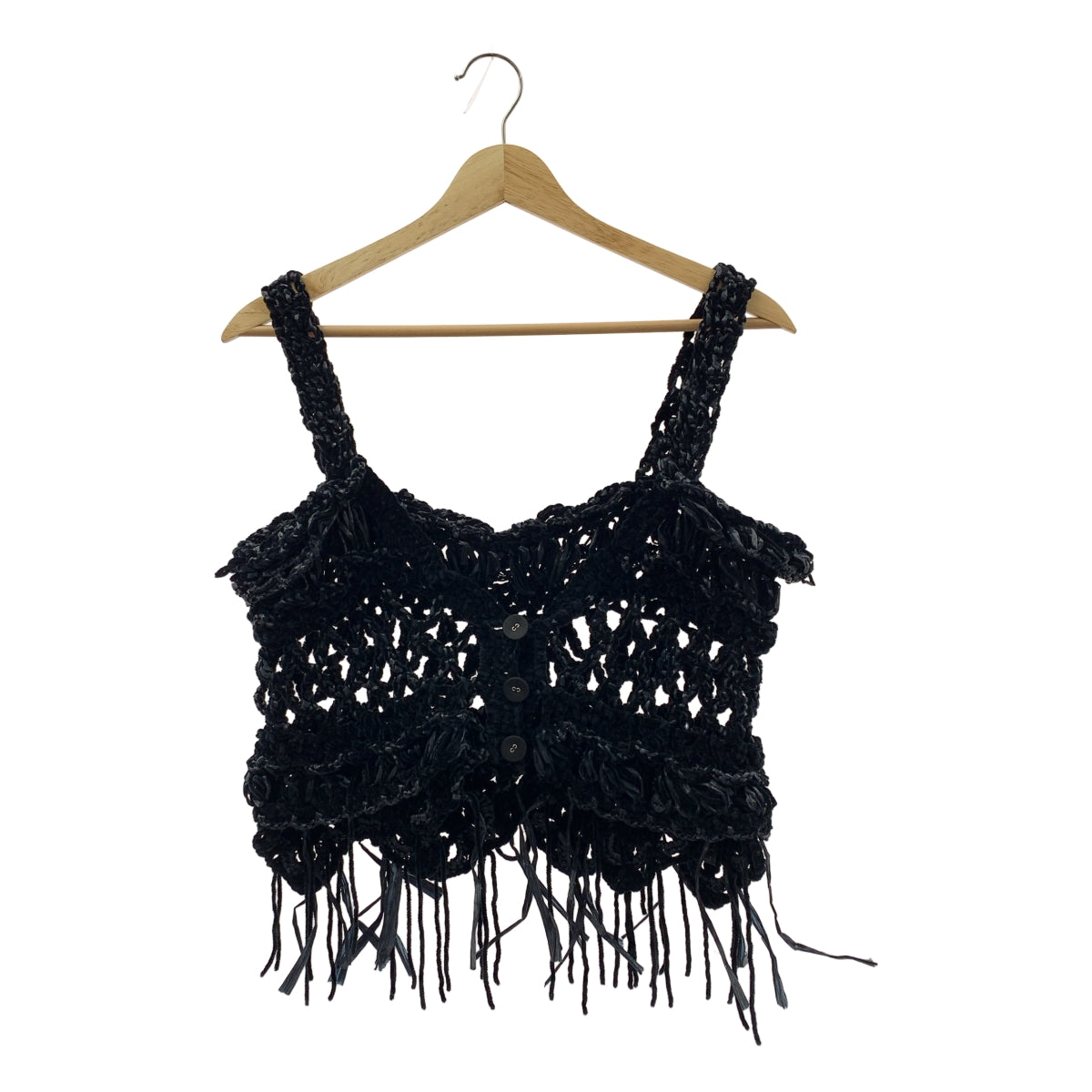 ODAKHA / オダカ | 2023AW | 編み込み フリンジ ビスチェ | F | – KLD