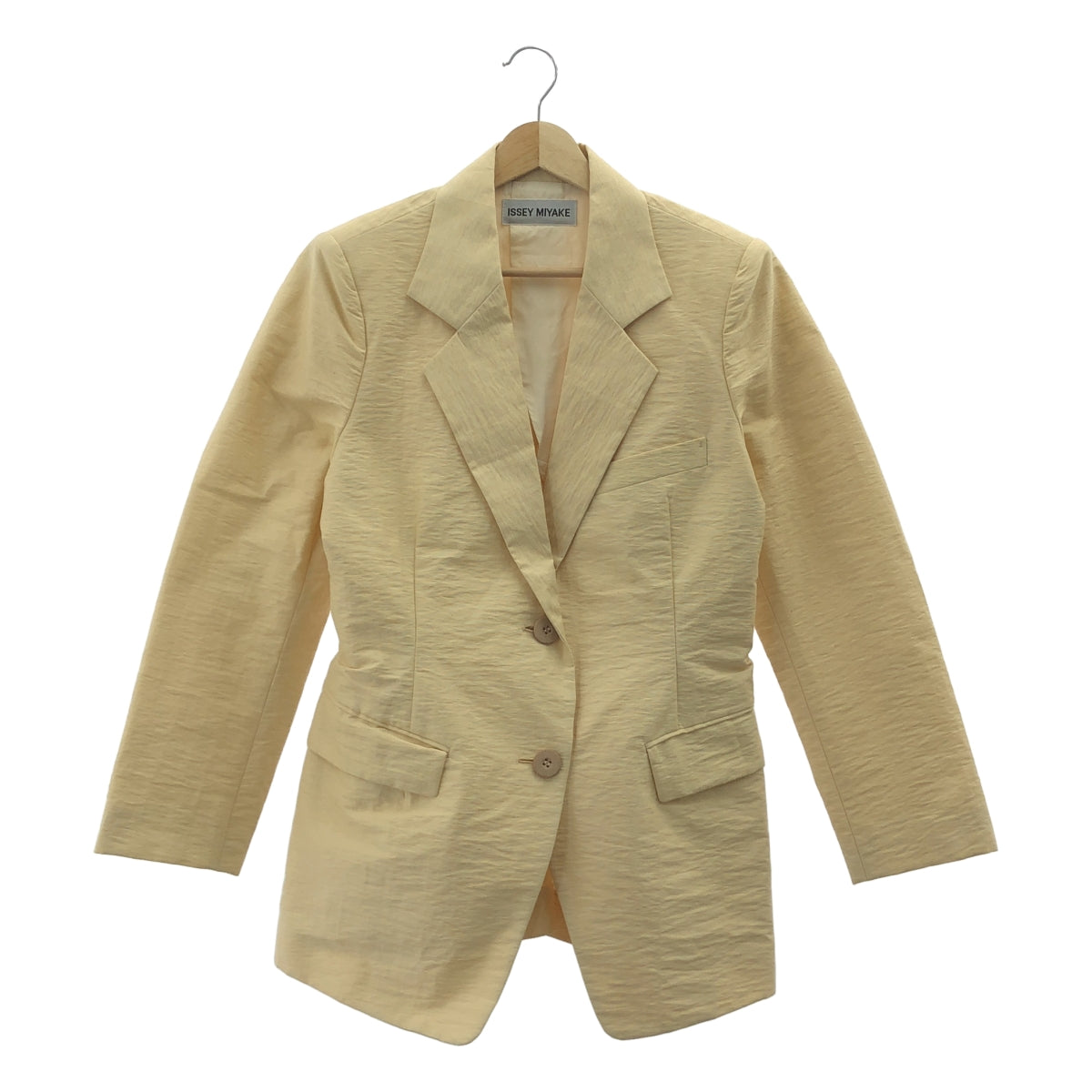 ISSEY MIYAKE / イッセイミヤケ | 混紡 テーラードジャケット | L | ベージュ | レディース