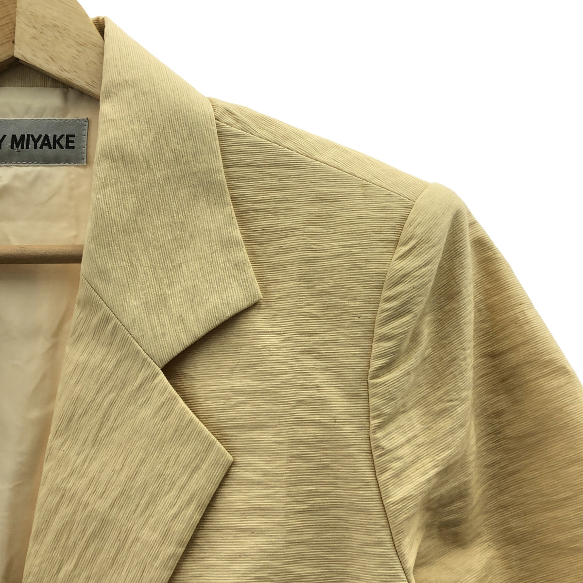 ISSEY MIYAKE / イッセイミヤケ | 混紡 テーラードジャケット | L | ベージュ | レディース
