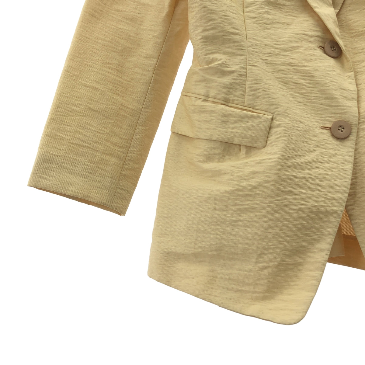 ISSEY MIYAKE / イッセイミヤケ | 混紡 テーラードジャケット | L | ベージュ | レディース