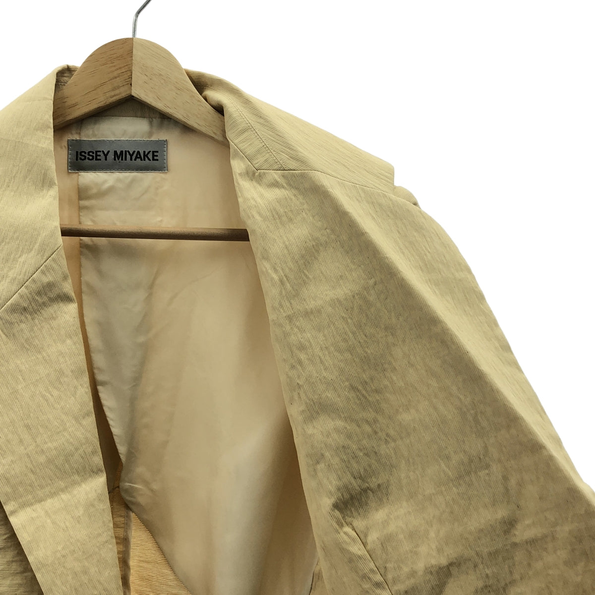 ISSEY MIYAKE / イッセイミヤケ | 混紡 テーラードジャケット | L | ベージュ | レディース