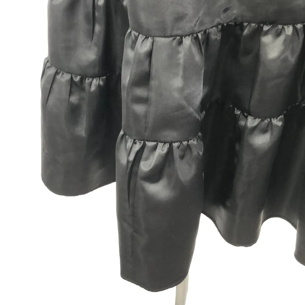 [品相良好] COMME des GARCONS COMME des GARCONS / Comme des | 2008AW |無袖 Gobelin 圖案荷葉邊連身裙 | SS |黑色 |女性的