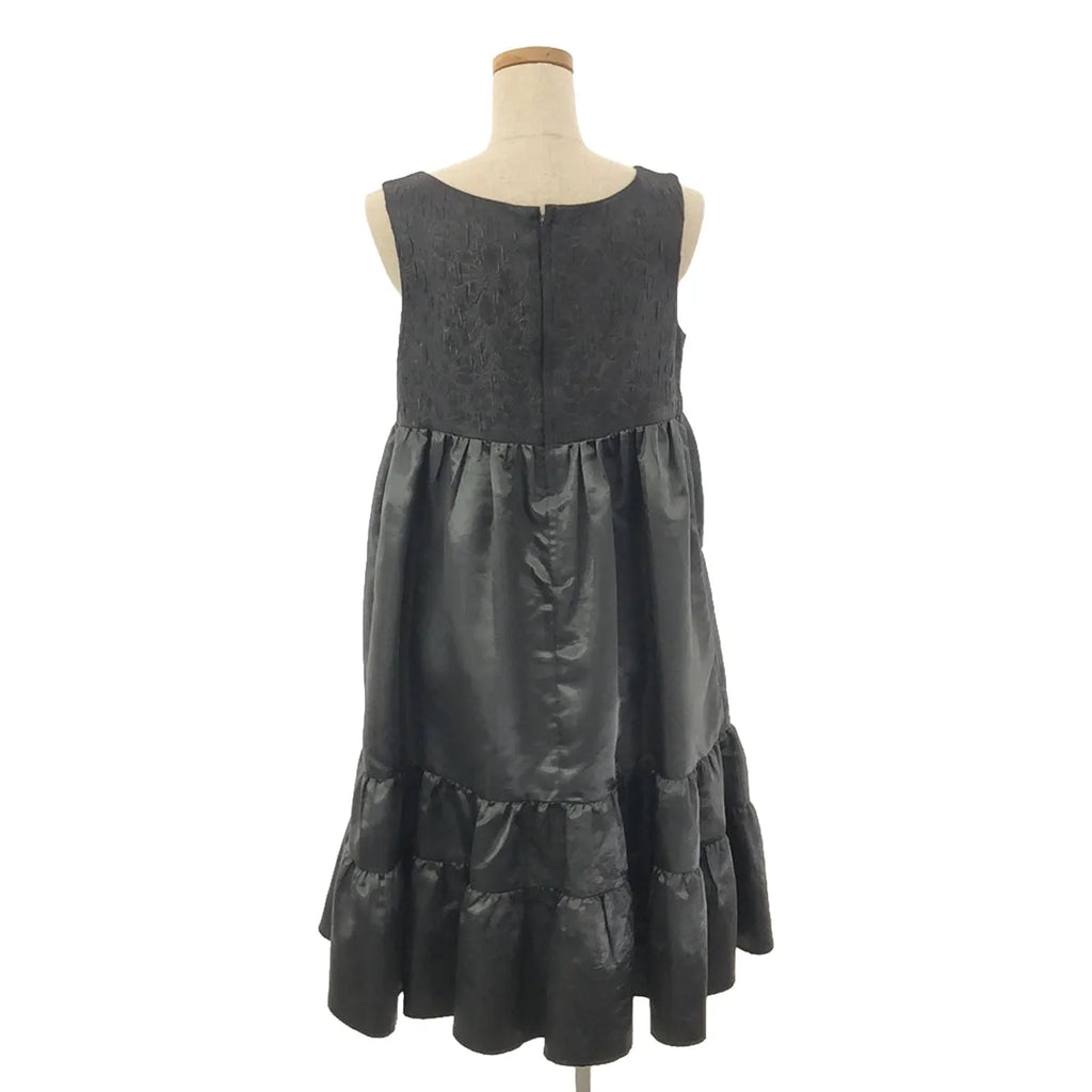 [品相良好] COMME des GARCONS COMME des GARCONS / Comme des | 2008AW |無袖 Gobelin 圖案荷葉邊連身裙 | SS |黑色 |女性的