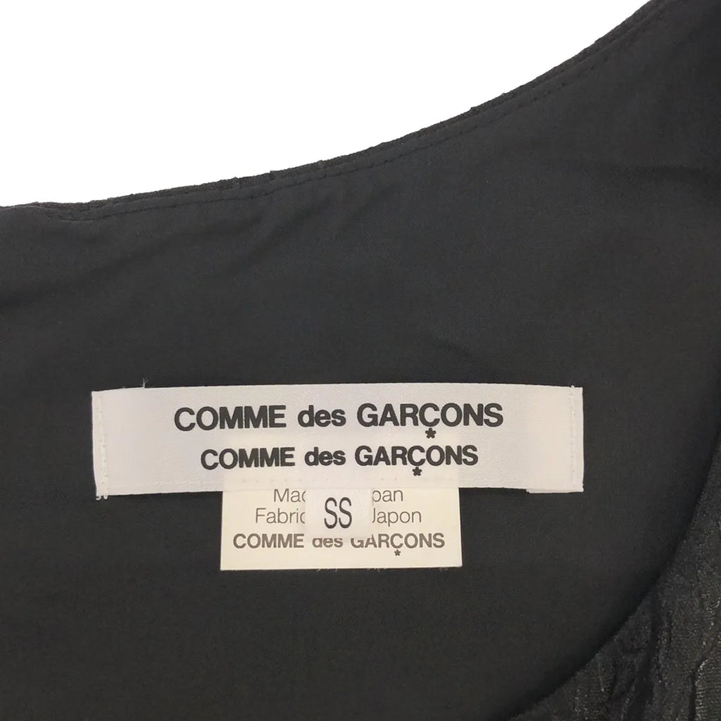 [品相良好] COMME des GARCONS COMME des GARCONS / Comme des | 2008AW |無袖 Gobelin 圖案荷葉邊連身裙 | SS |黑色 |女性的