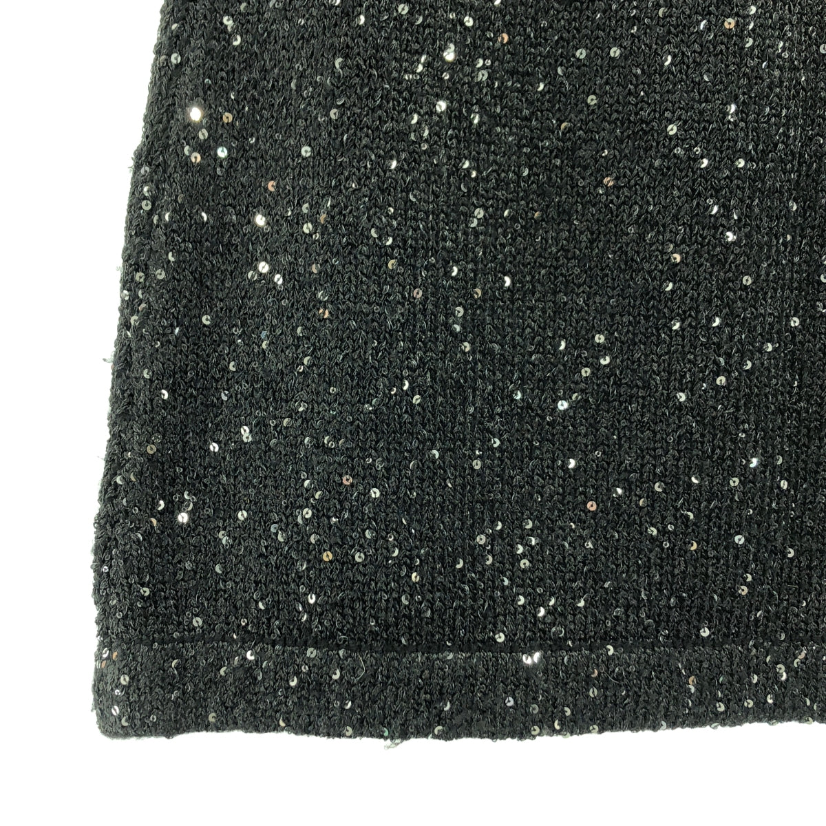 sheller / シェリエ | JEWEL スパンコール装飾 ニット ミニスカート | F | レディース