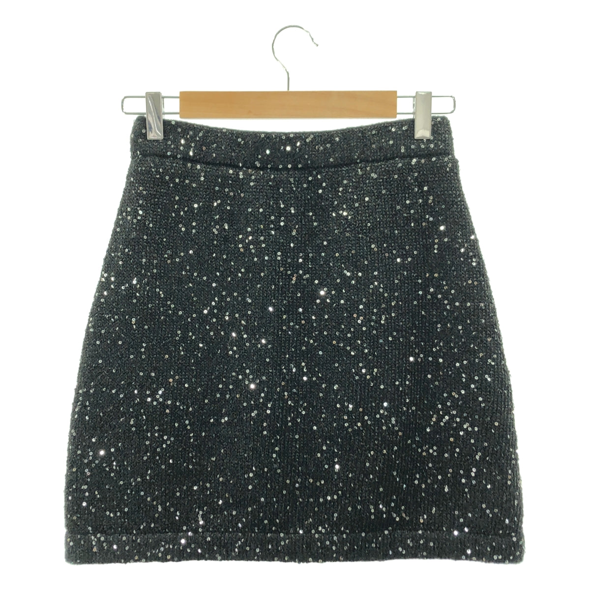 sheller / シェリエ | JEWEL スパンコール装飾 ニット ミニスカート | F | レディース