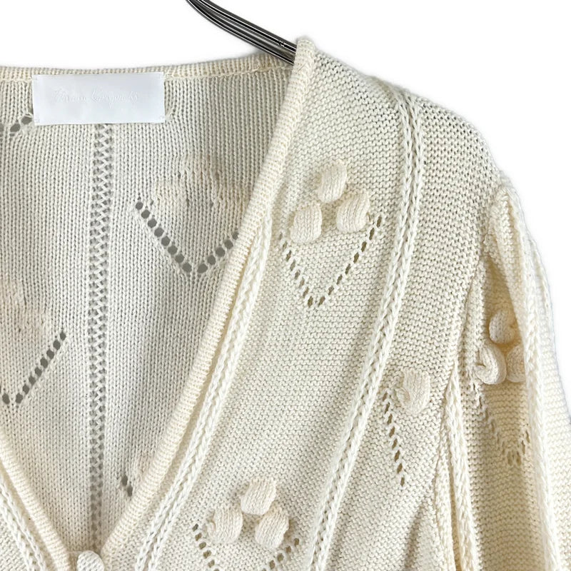 Mame Kurogouchi / マメクロゴウチ | Bubble Pattern Cropped Knitted Cardigan カーディガン | 1 | レディース