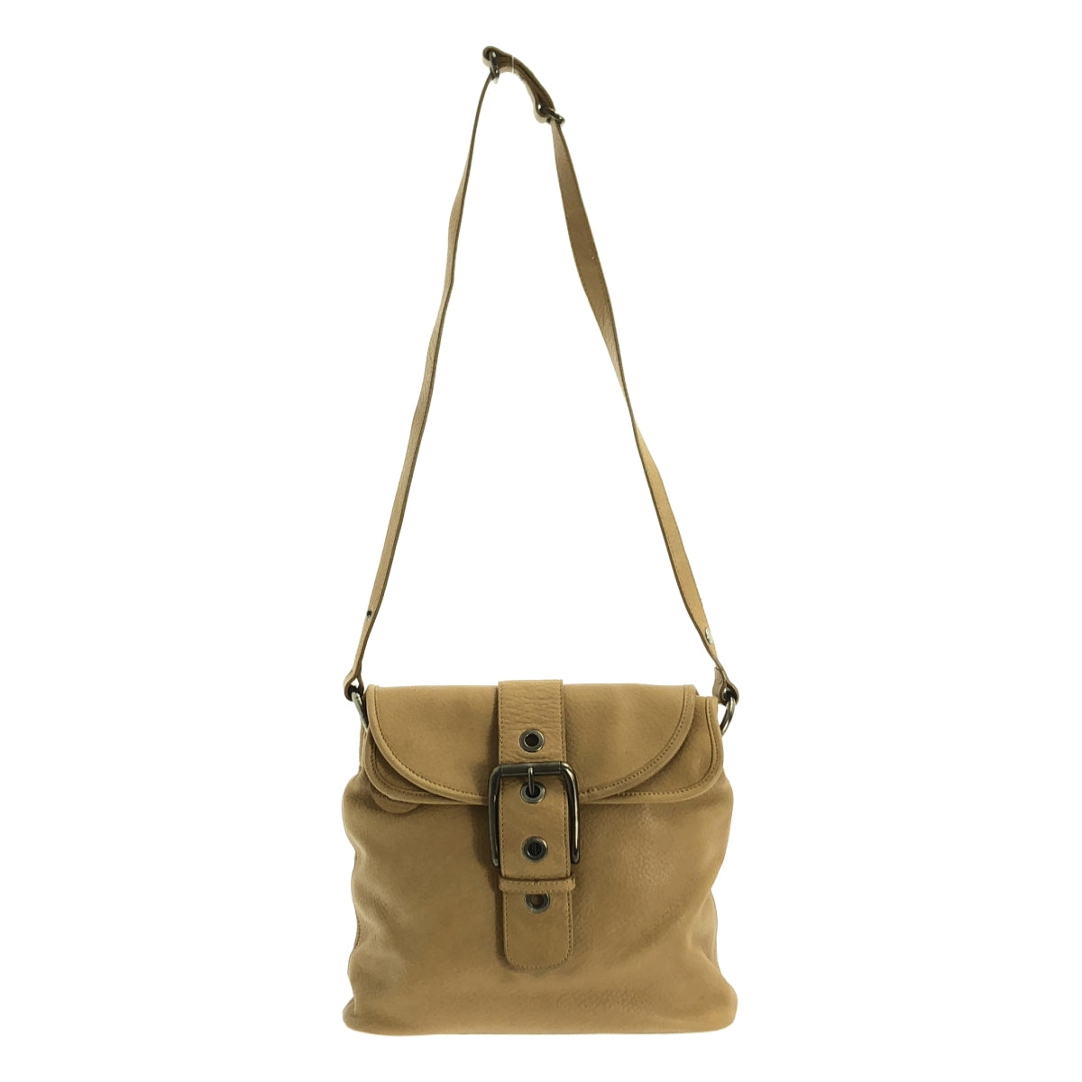 MARNI / 마르니 | 가죽 더블 플랩 숄더백 | 베이지 | 여성