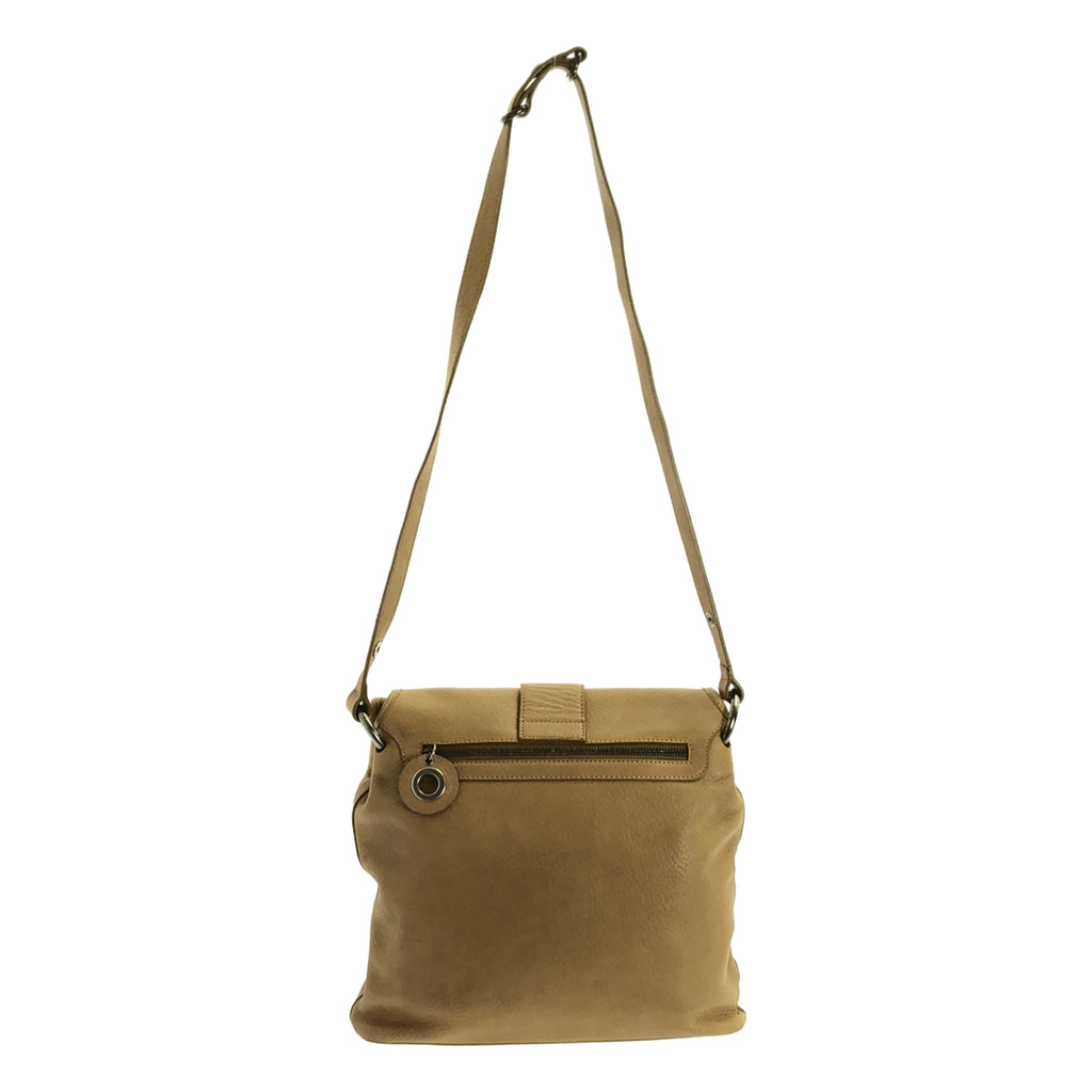 MARNI | 皮革雙蓋單肩包 | 米色 | 女士