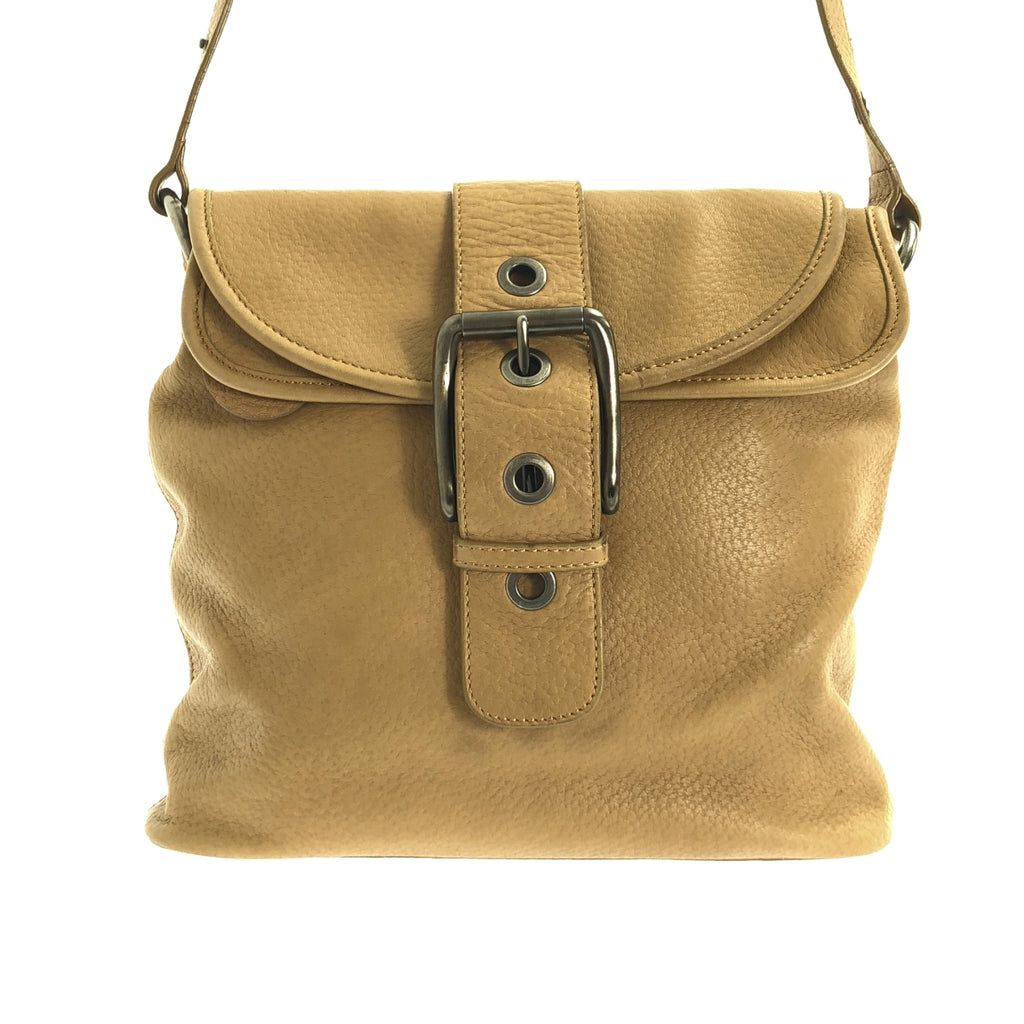 MARNI | 皮革雙蓋單肩包 | 米色 | 女士