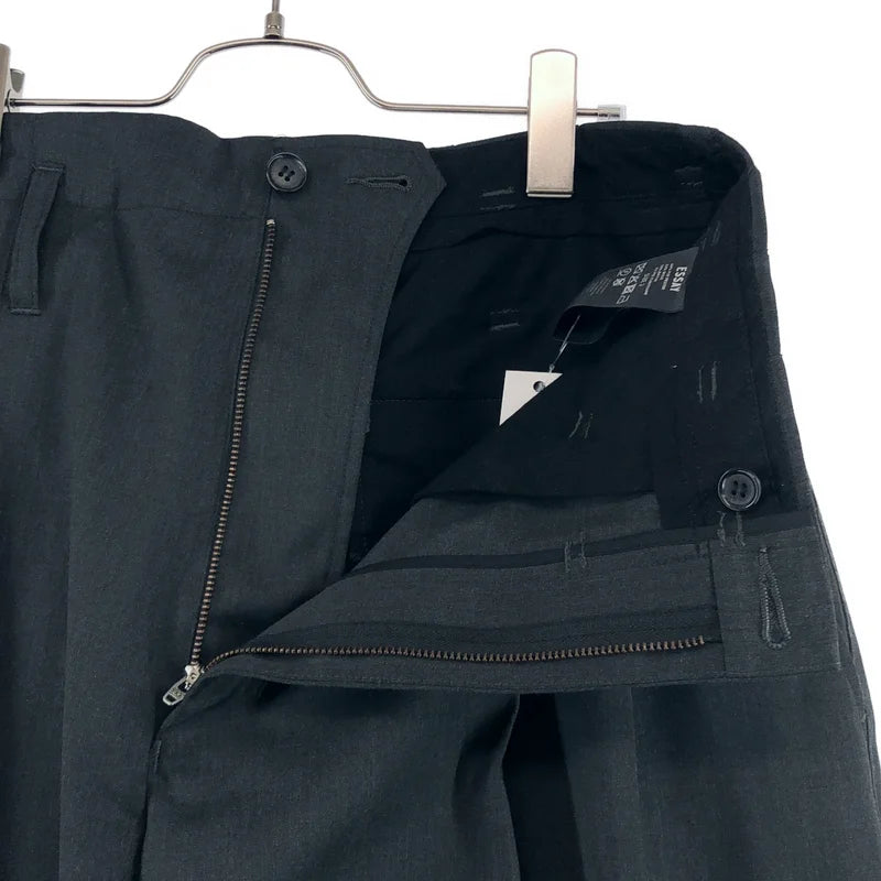 ESSAY / エッセイ | WOOL BLEND WIDE STRAIGHT TROUSERS / 2タック ワイド トラウザーズ パンツ | 2 | メンズ